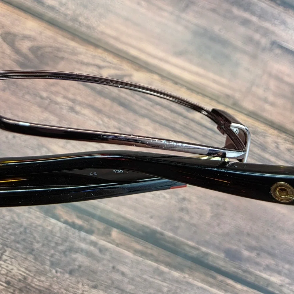 Coach Britany 214 Coffee Eyeglasses Rectangular Brown Metal Frame 52-16-135